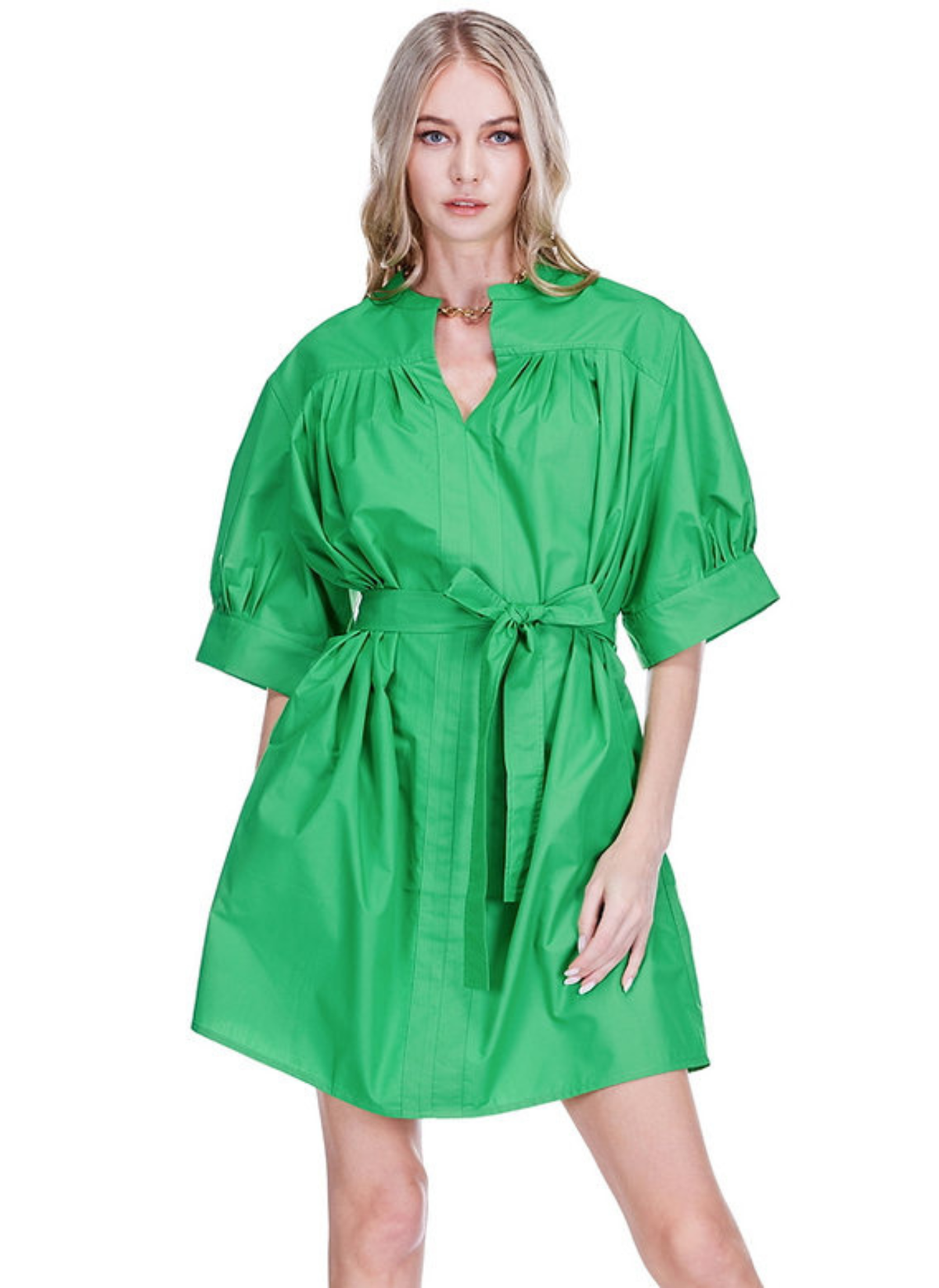 Pleated Perfect Belted Dress