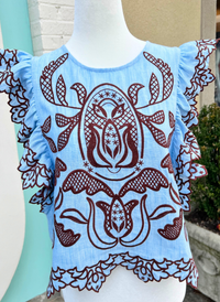 Constance Embroidered Top