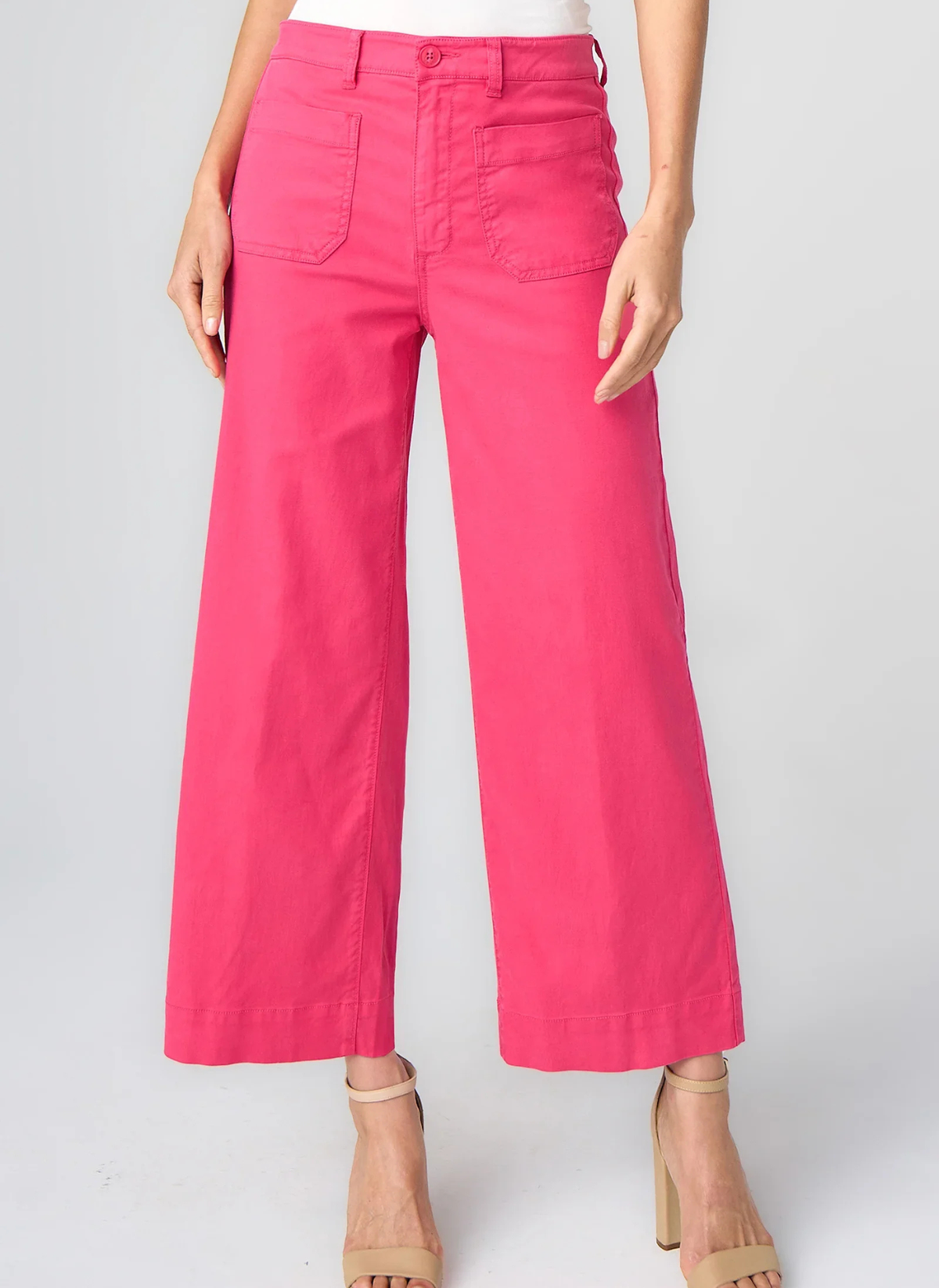 Crop Wide Leg Pant with Pockets