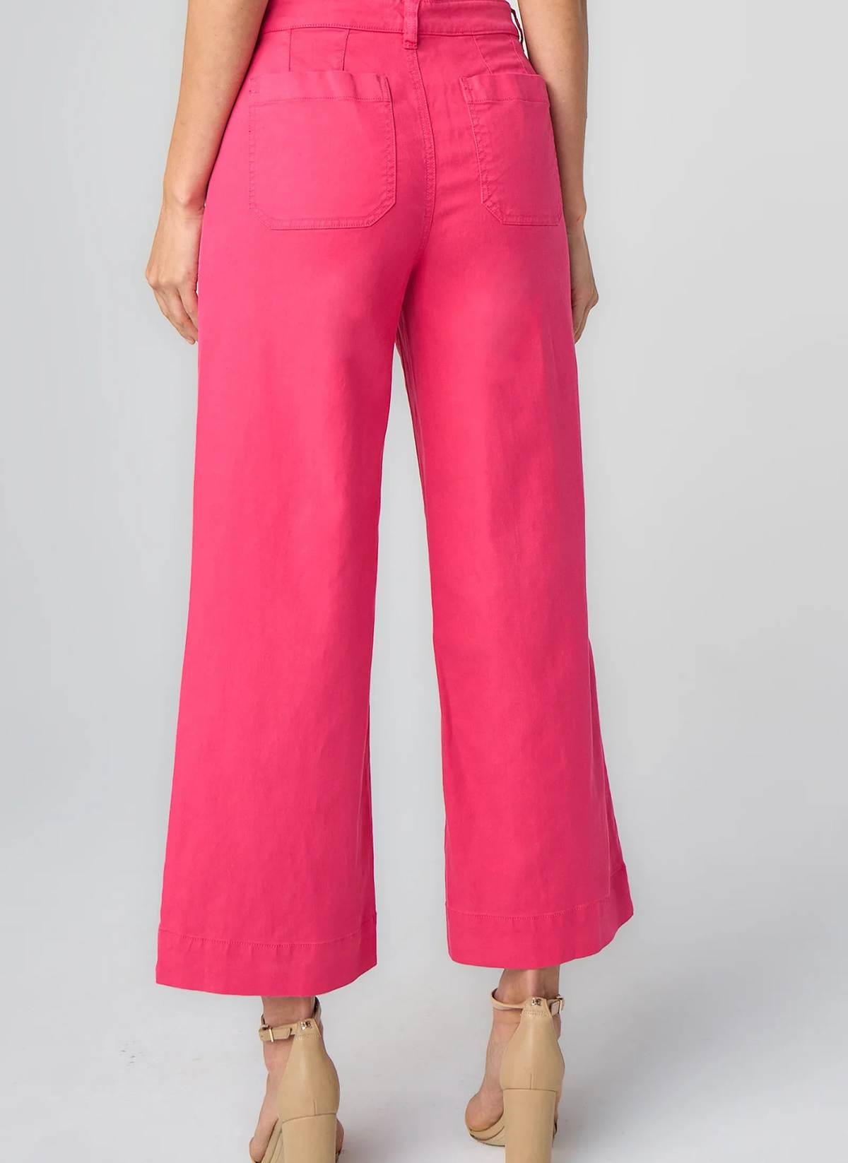 Crop Wide Leg Pant with Pockets