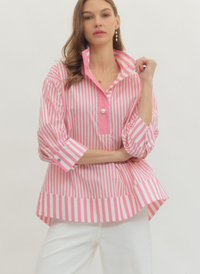 Penny Pearl + Stripe Top