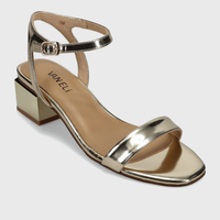 Cordie Square Heel Sandal - Platino