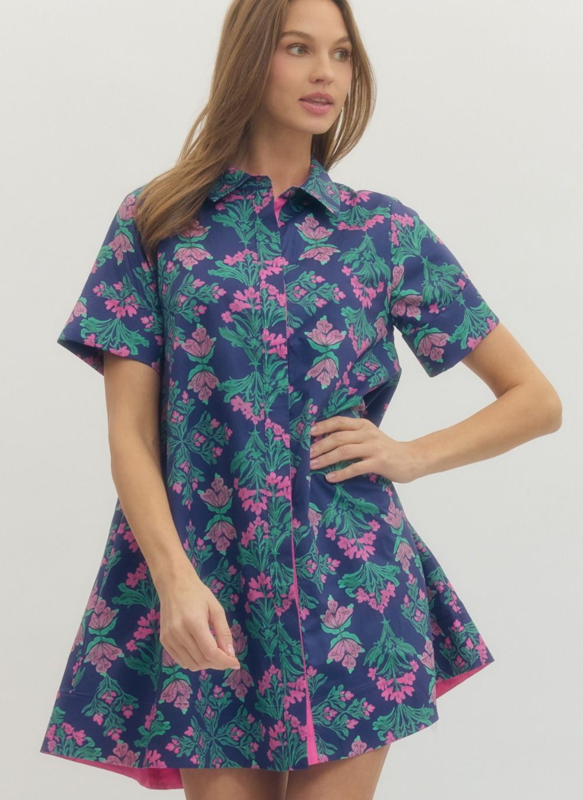 Block Print Bouquet Dress