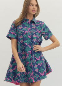 Block Print Bouquet Dress