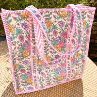 XL Quilted Market Tote Bag