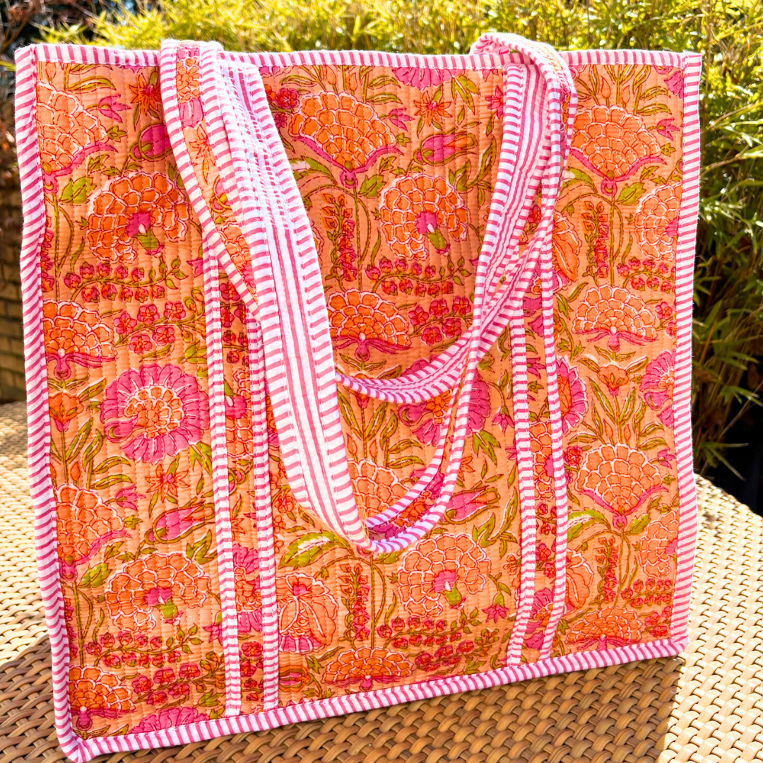 XL Quilted Market Tote Bag