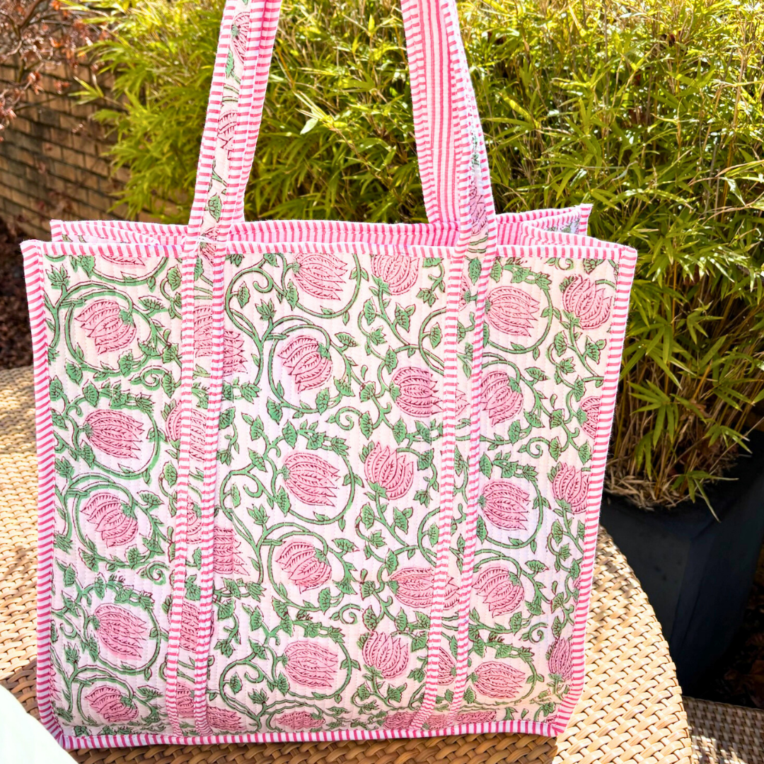 XL Quilted Market Tote Bag