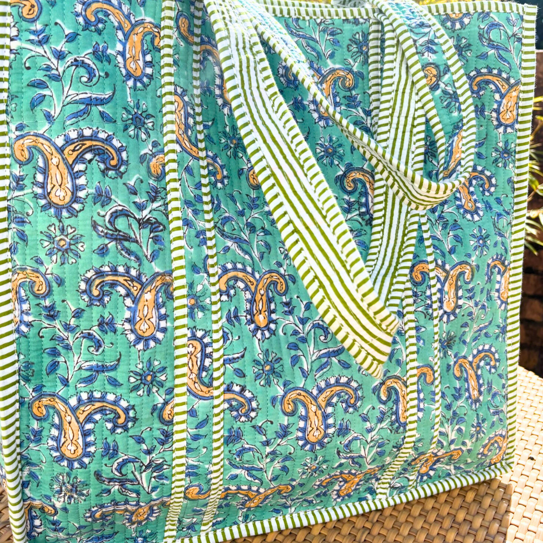 XL Quilted Market Tote Bag