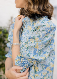 Percy Popover Dress- Watercolor Meadow