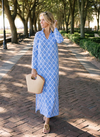 Willow Midi Dress- Bluebell Trellis