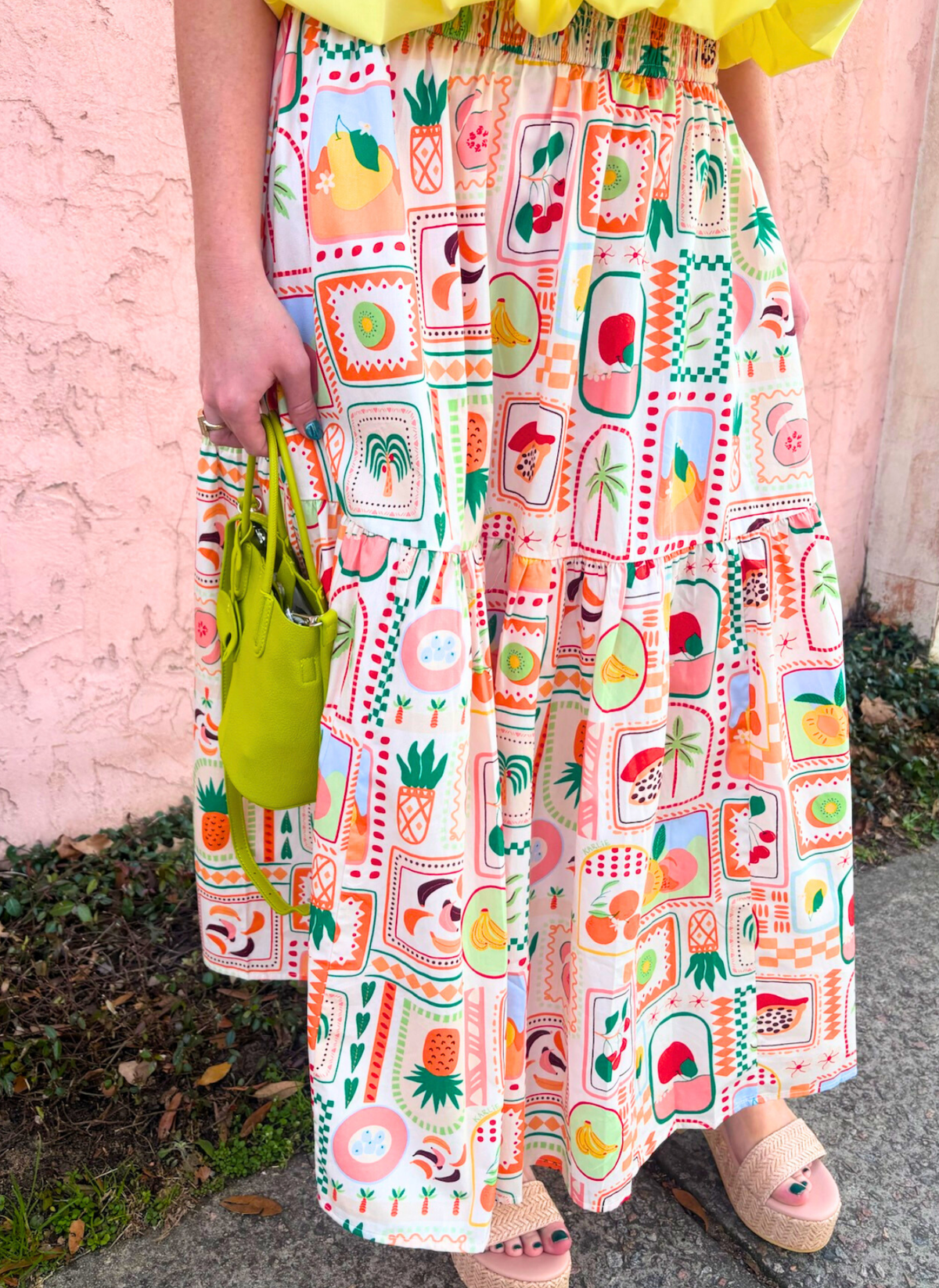 Fruit Basket Smocked Skirt