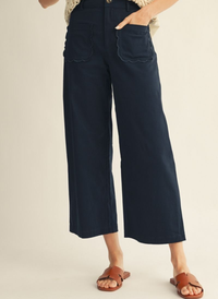 Jessie Scallop Pocket Wide Leg Pants