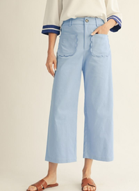 Jessie Scallop Pocket Wide Leg Pants