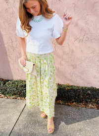 Betsy Skirt- Key Limes in Blue