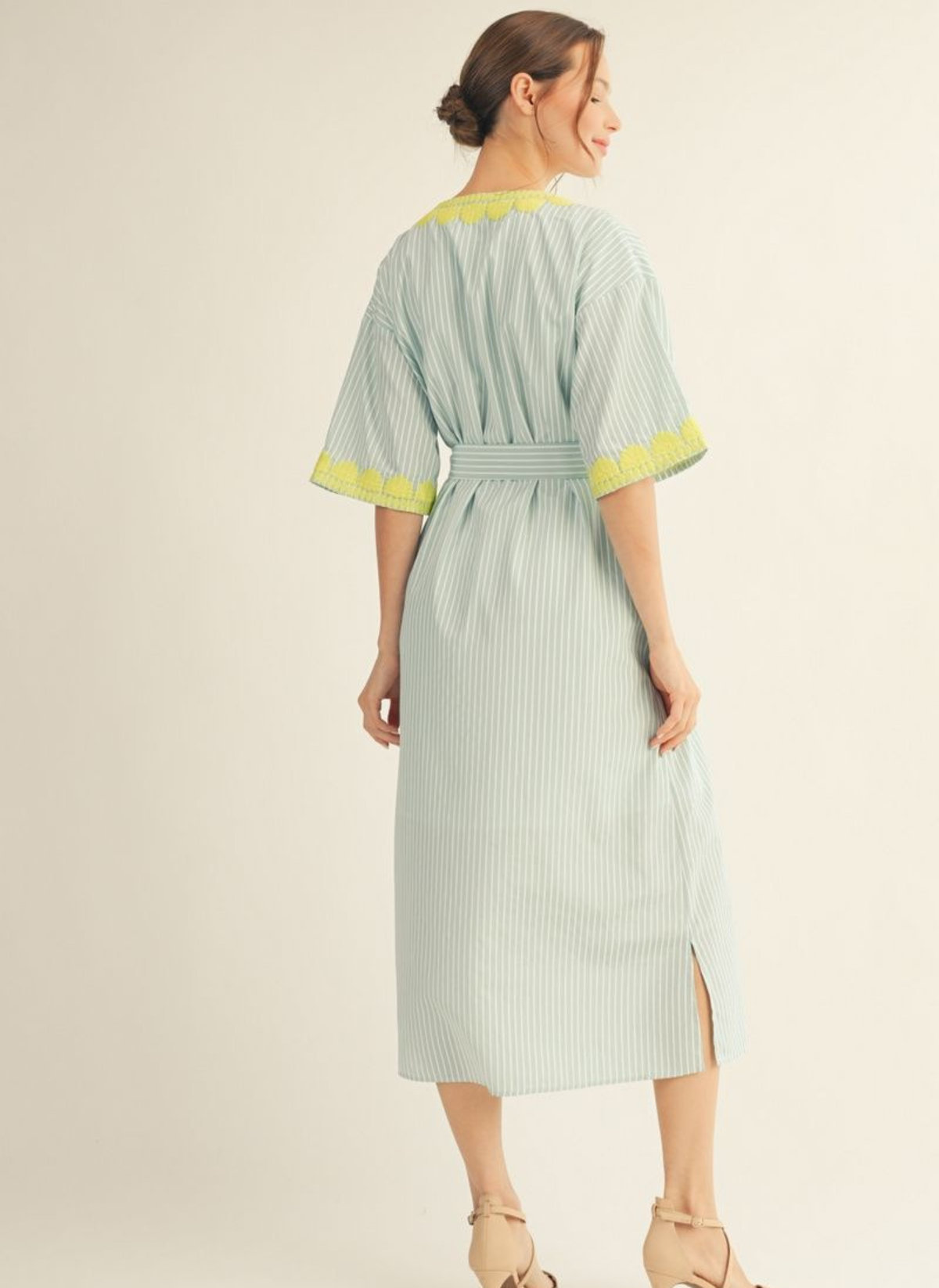 Margaret Embroidered Midi Dress