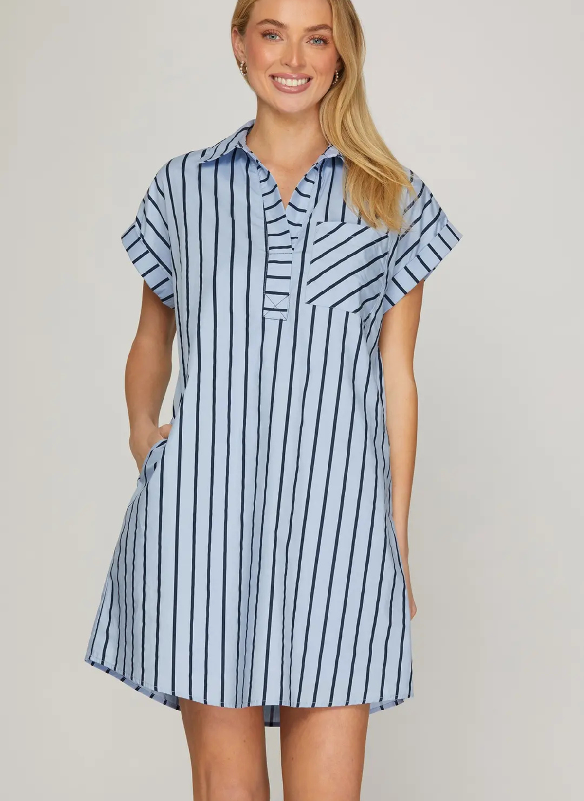 Sullivan Stripe Shirt Dress