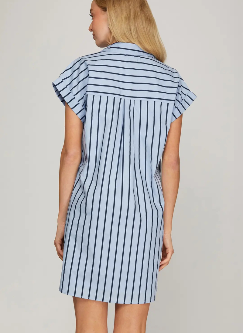 Sullivan Stripe Shirt Dress