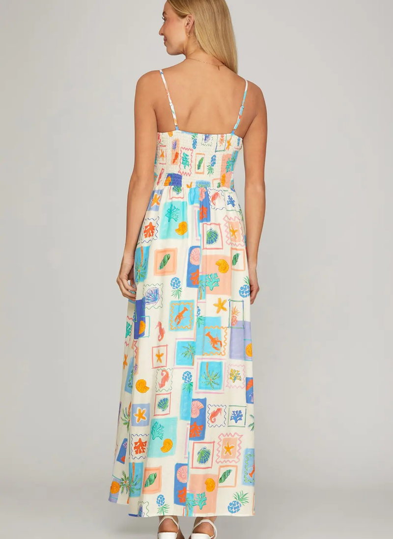 Cami Postcard Midi Dress