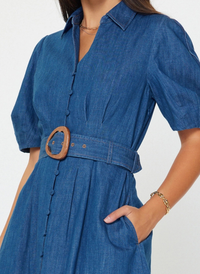 Debbie Denim Belted Dress