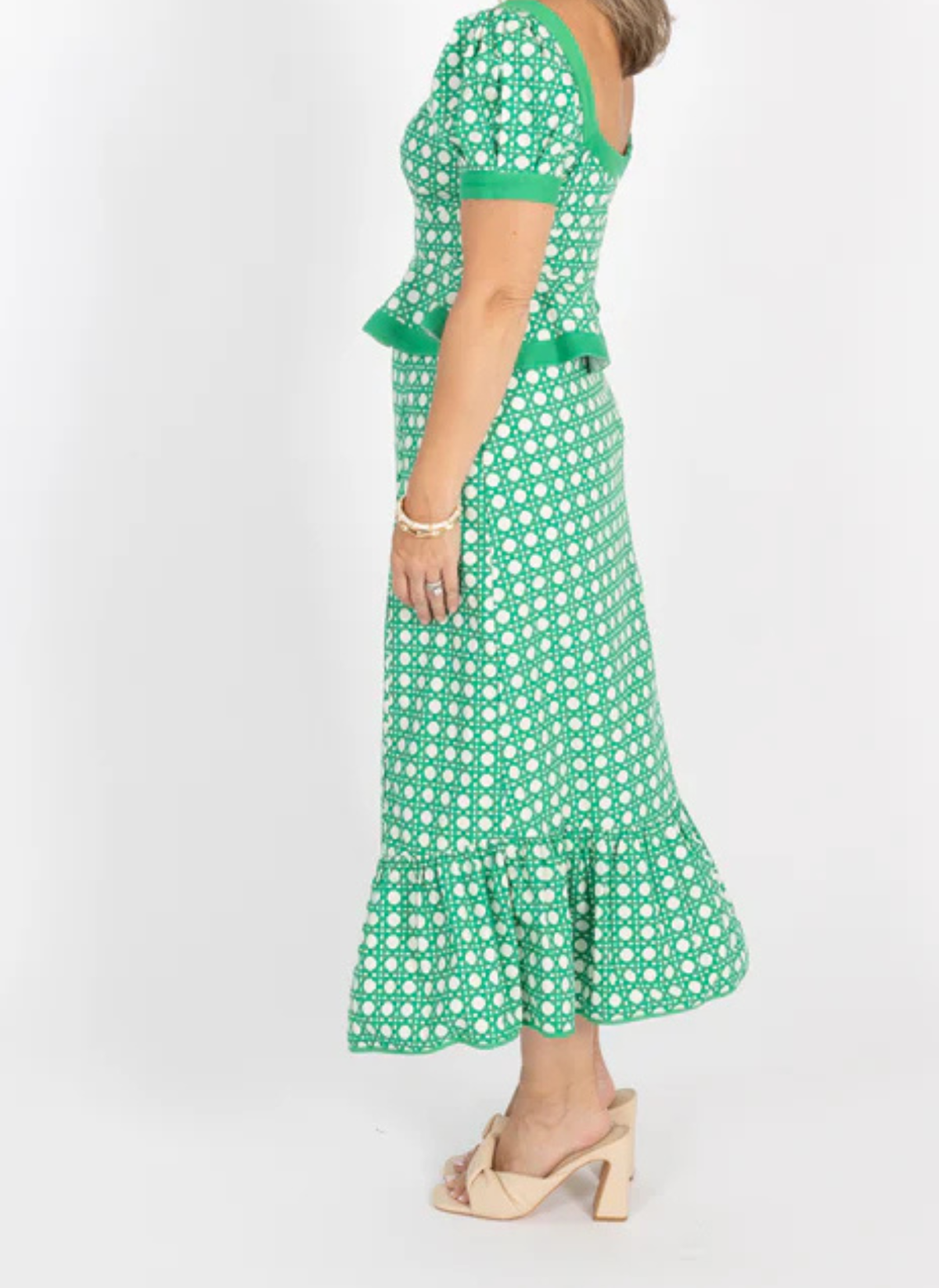 Addie Skirt- Green Cane