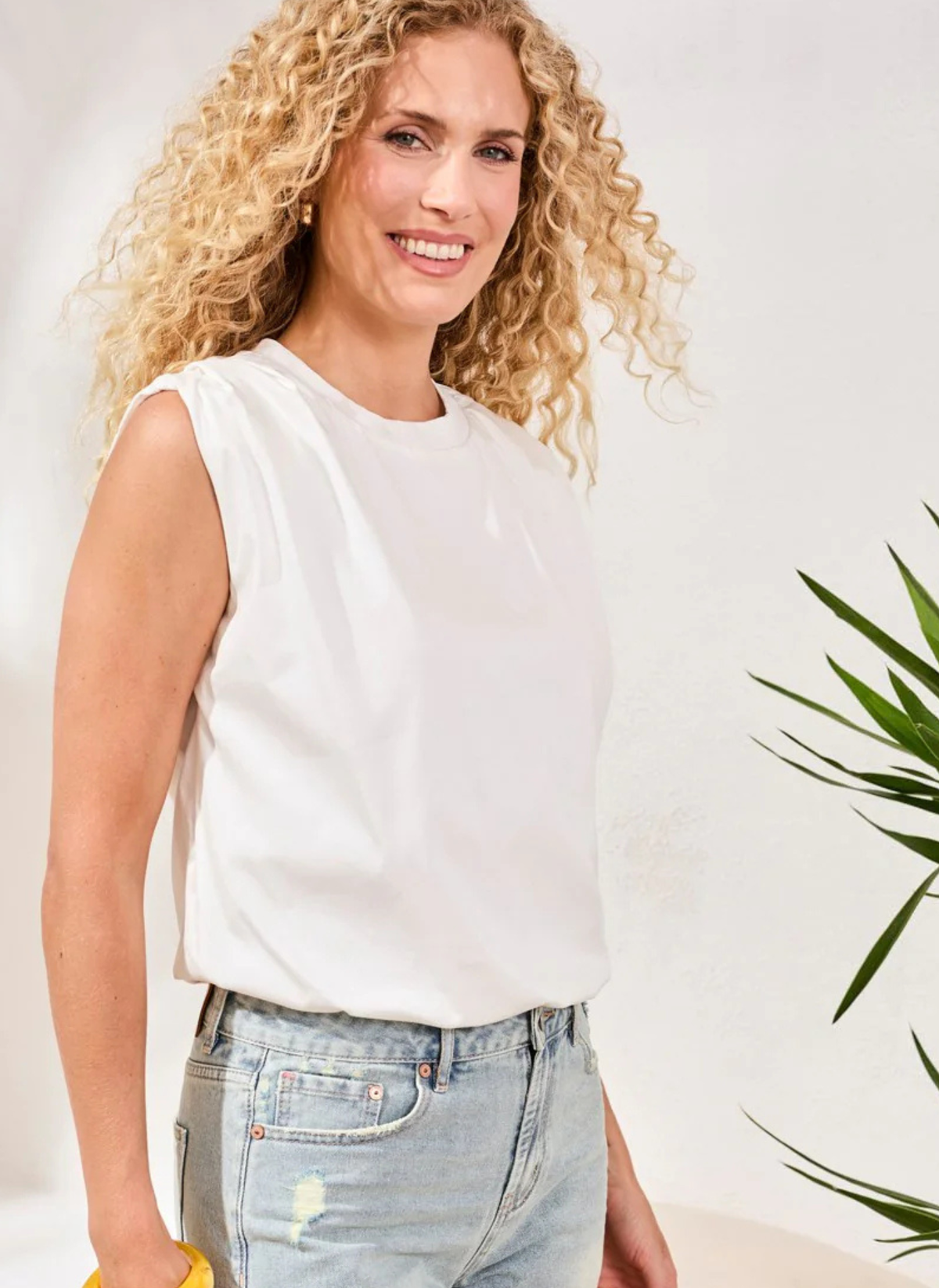 Padded Shoulder Bubble Top