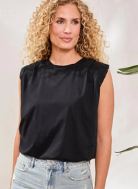 Padded Shoulder Bubble Top