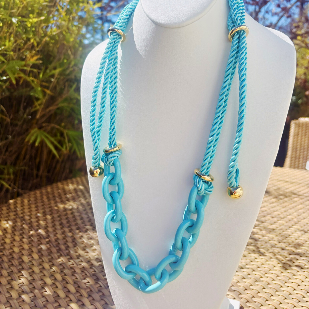 Color Coated Chain Rope Necklace