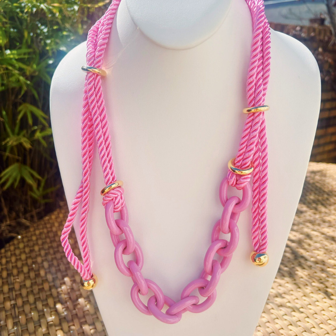 Color Coated Chain Rope Necklace