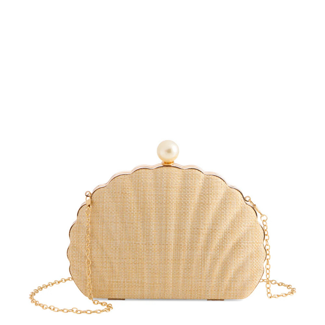 Ariel Shell Minaudiere Handbag