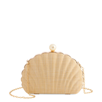 Ariel Shell Minaudiere Handbag