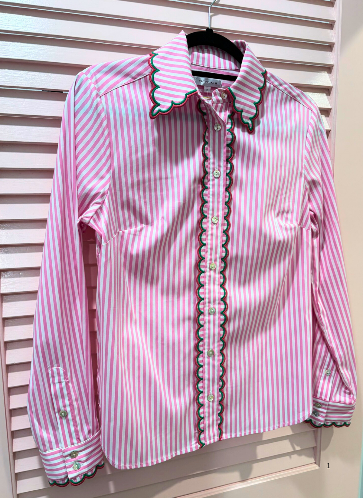 Chloe Stripe Scallop Top