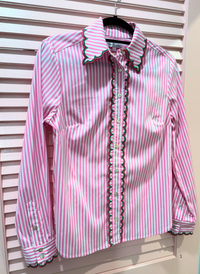 Chloe Stripe Scallop Top