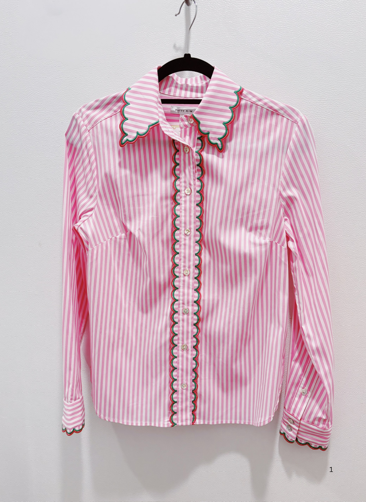 Chloe Stripe Scallop Top