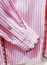 Chloe Stripe Scallop Top