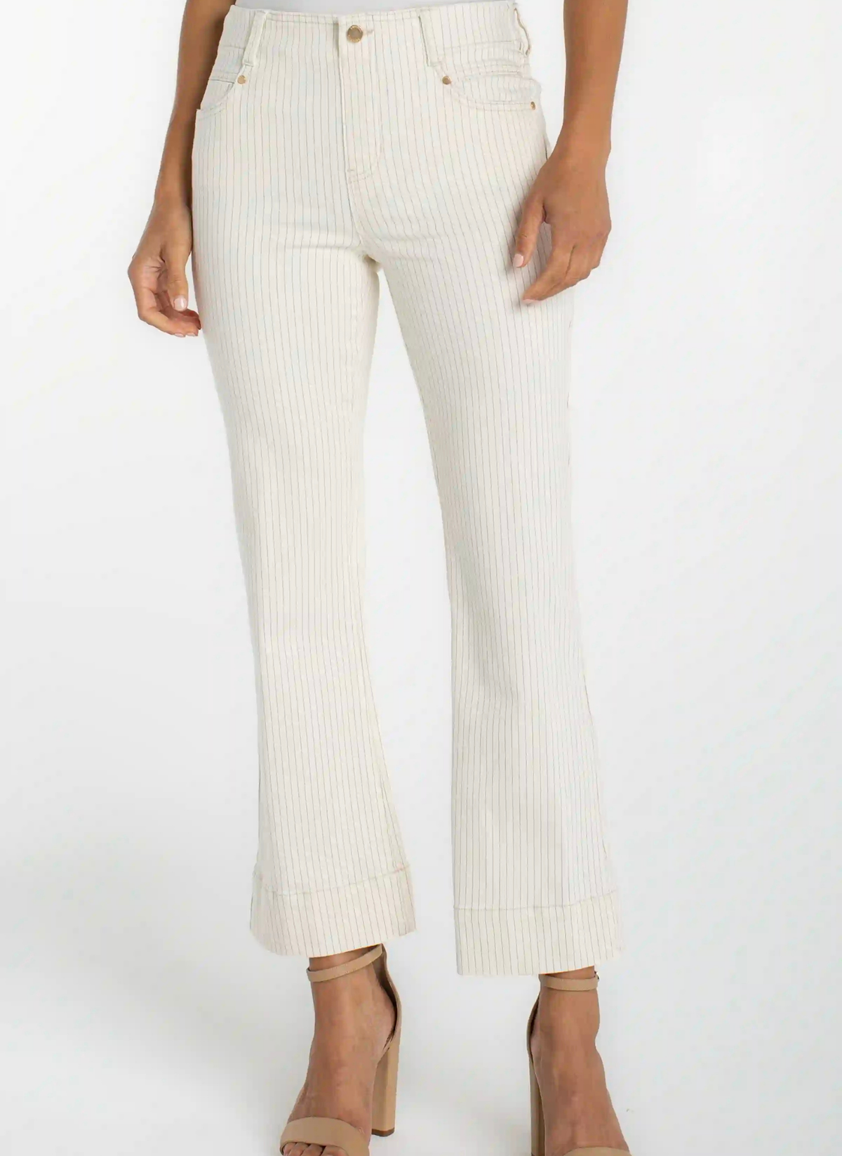 Gia Glider Crop Flare Denim - Nautical