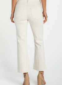 Gia Glider Crop Flare Denim - Nautical