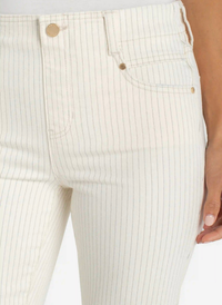 Gia Glider Crop Flare Denim - Nautical