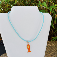 Leather Fish Necklace