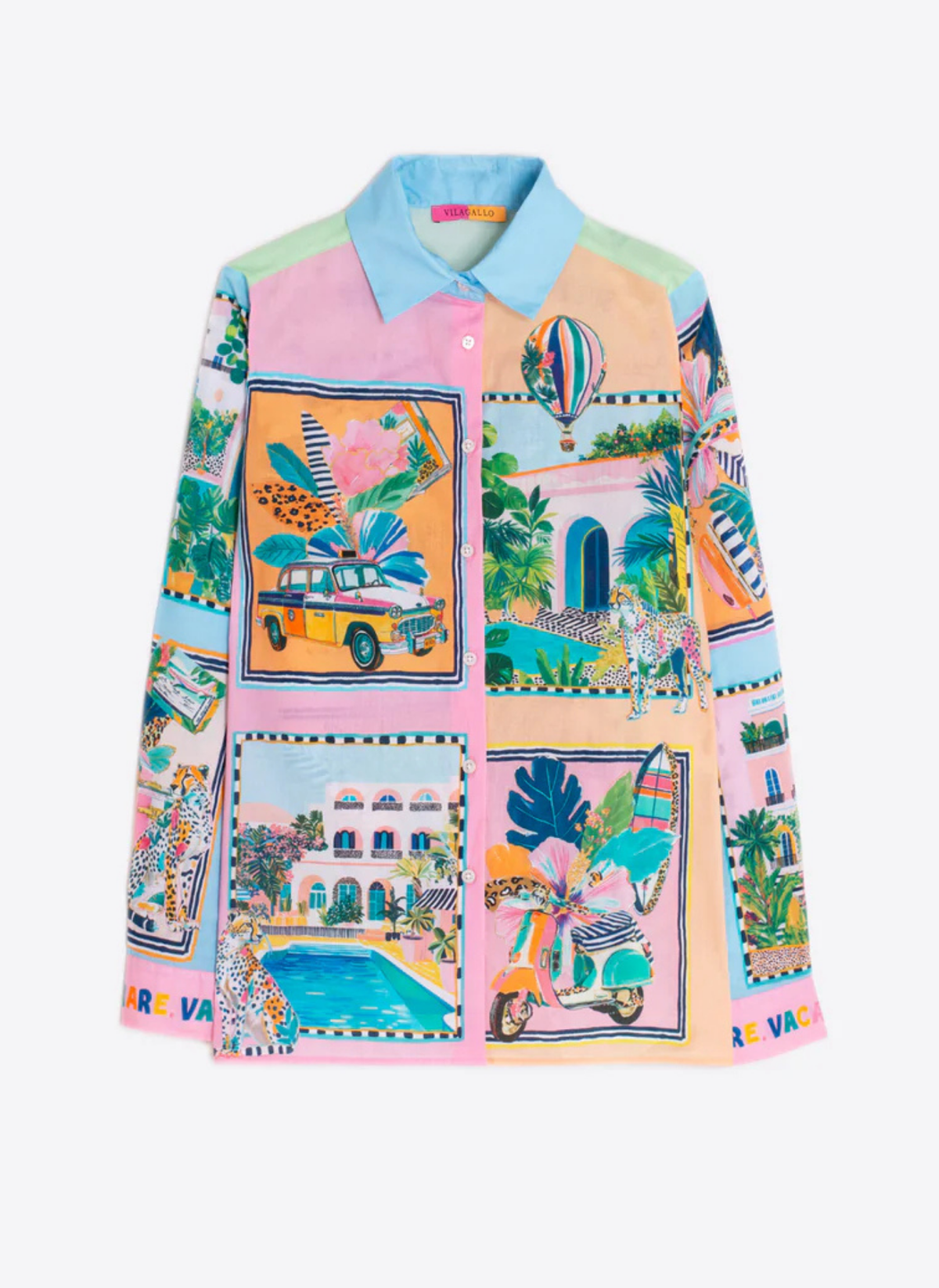 Travel Scenes Print Shirt