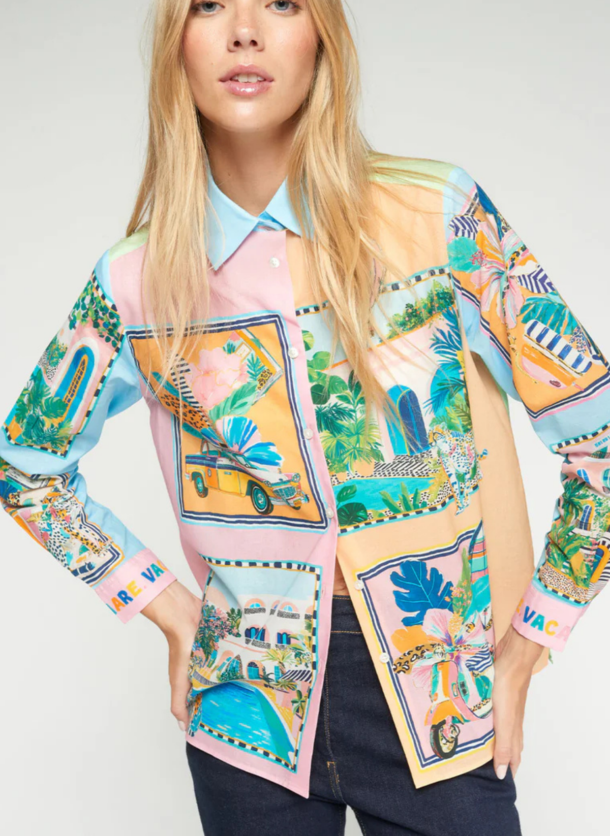 Travel Scenes Print Shirt