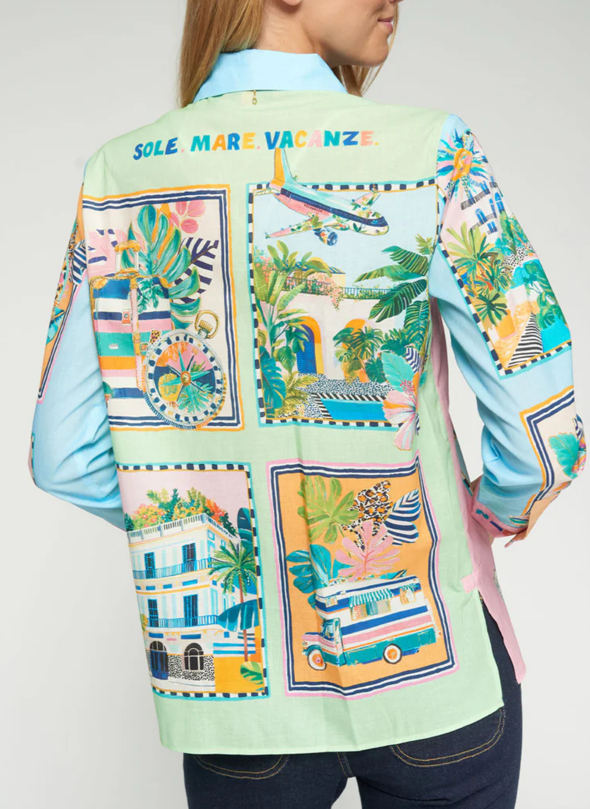 Travel Scenes Print Shirt