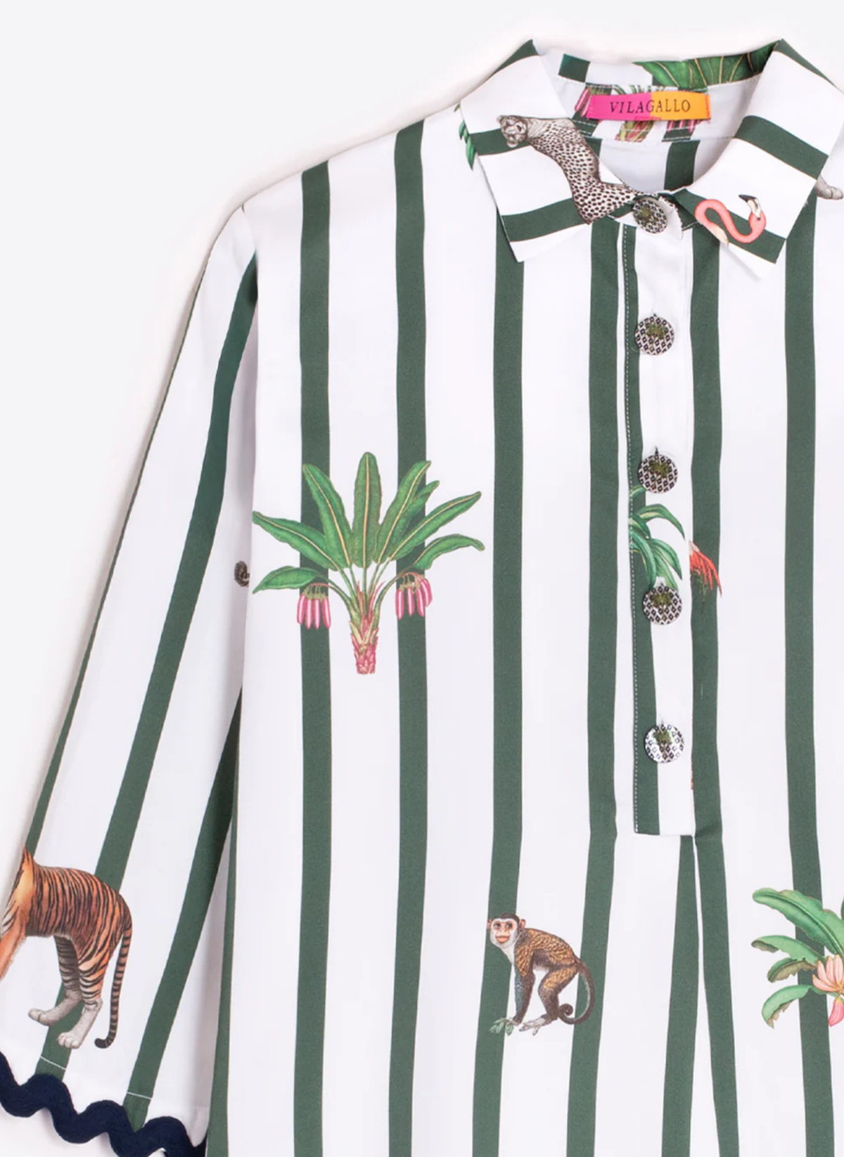 Striped Safari Illustrations Dress