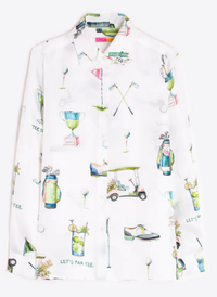 Silk Golf Print Shirt