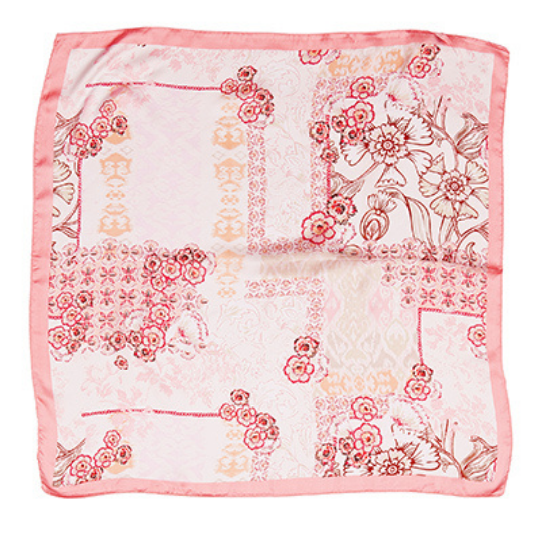 Floral Printed Silk Scarf