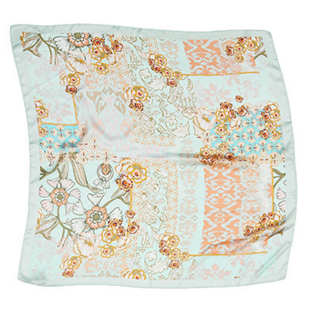 Floral Printed Silk Scarf
