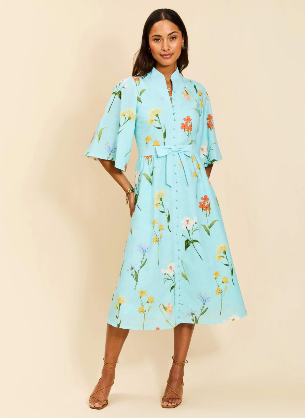 Carmen Midi Dress- Garden Waltz
