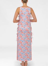 Side Tie Midi Dress- Smell the Roses