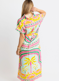 Palm Beach Belted Maxi Dress