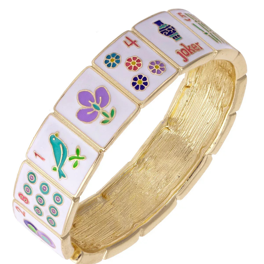 Going Mahjong Enamel Bangle