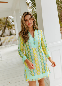 Jana Tunic Dress- Geo Stripe